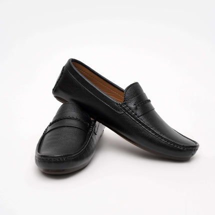 CLASSIC BLACK MOCCASIN PENNY LOAFERS