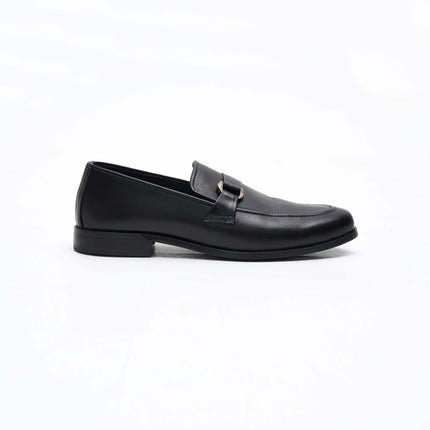 CLASSIC BLACK CALF LEATHER MONK STRAP LOAFERS
