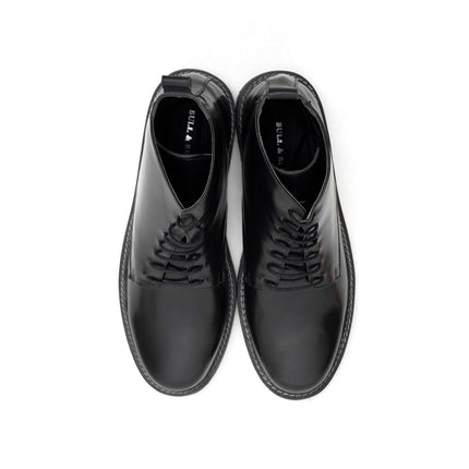 CLASSIC BLACK CALF LEATHER ANKLE BOOTS