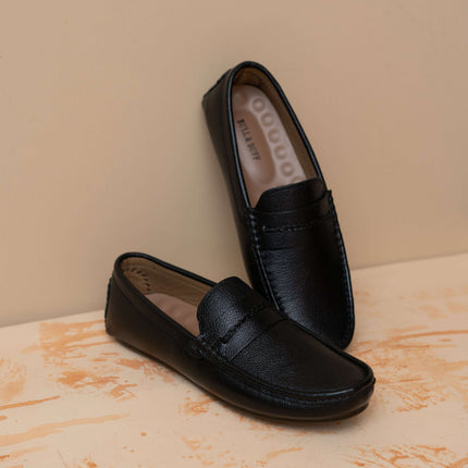 CLASSIC BLACK MOCCASIN PENNY LOAFERS