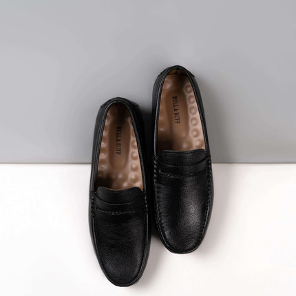 CLASSIC BLACK MOCCASIN PENNY LOAFERS