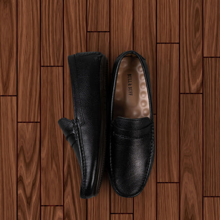 CLASSIC BLACK MOCCASIN PENNY LOAFERS
