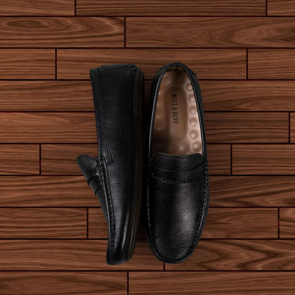 CLASSIC BLACK MOCCASIN PENNY LOAFERS